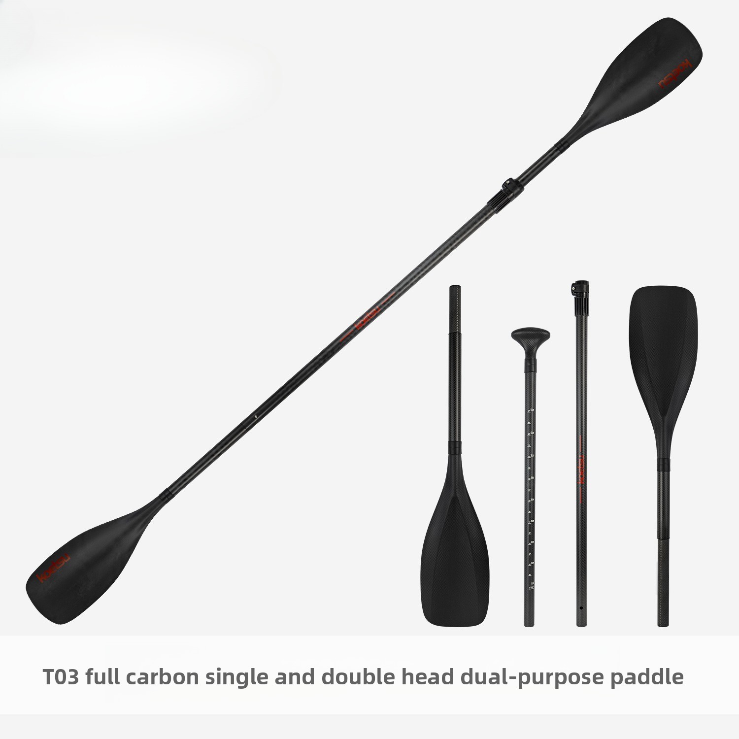Kayak Paddle Carbon - Pagaia in carbonio interamente, a doppia